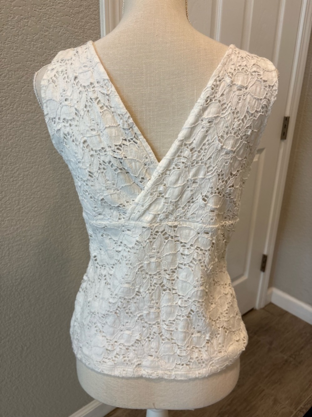 INC International Concepts White Lace Wrap Camisole - Picture 3 of 5